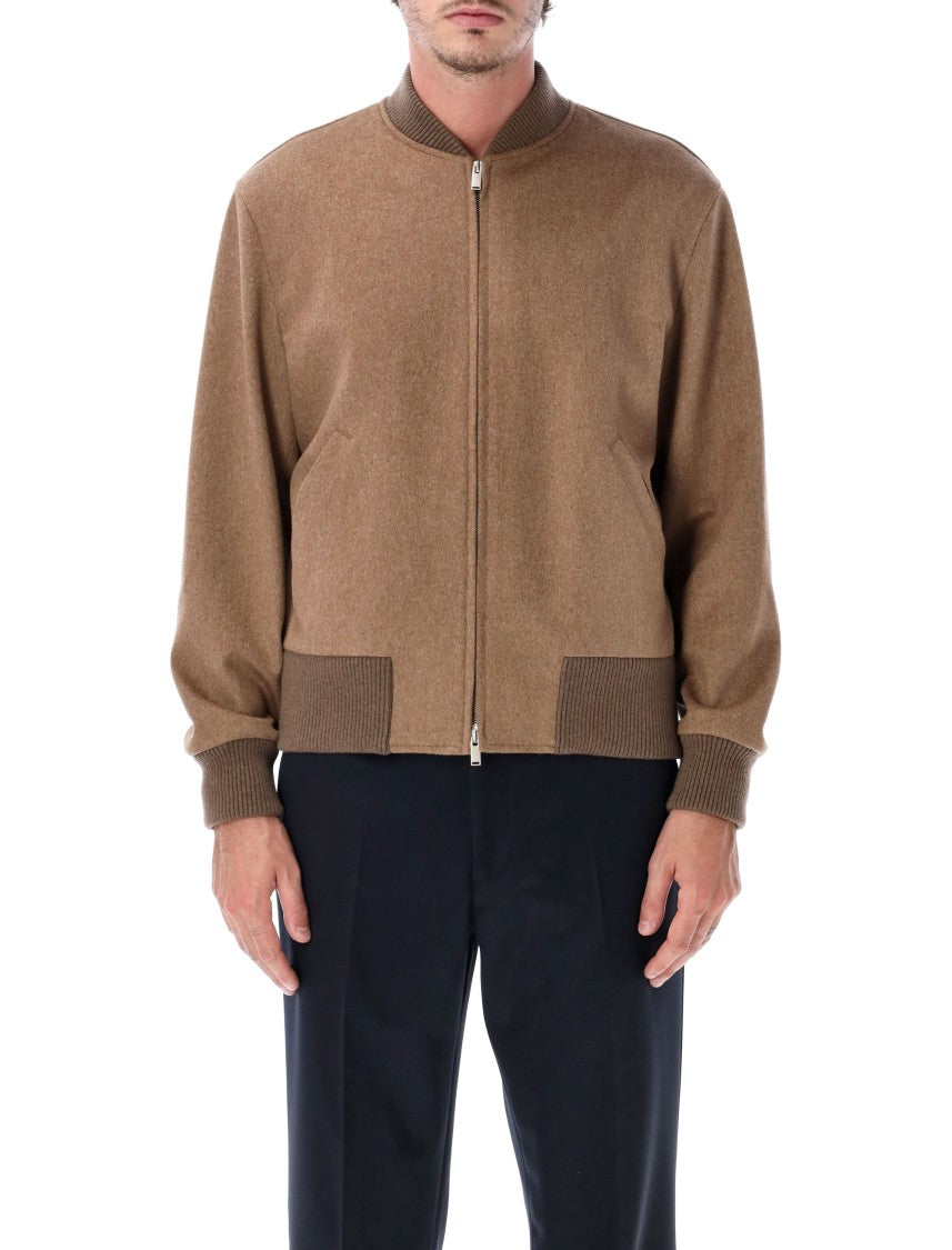 Lardini Minimalist Brown Varsity Jacket