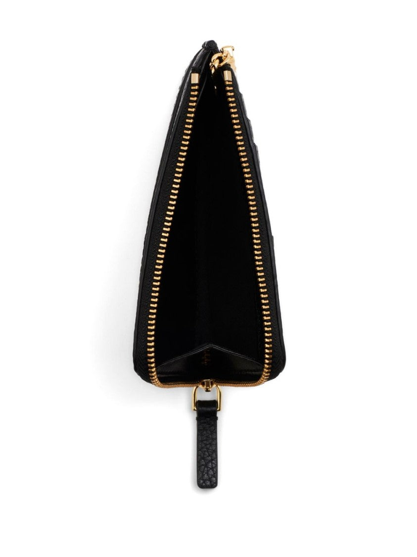 Marc Jacobs Textured Calfskin Wallet With Gold-Tone Detailing