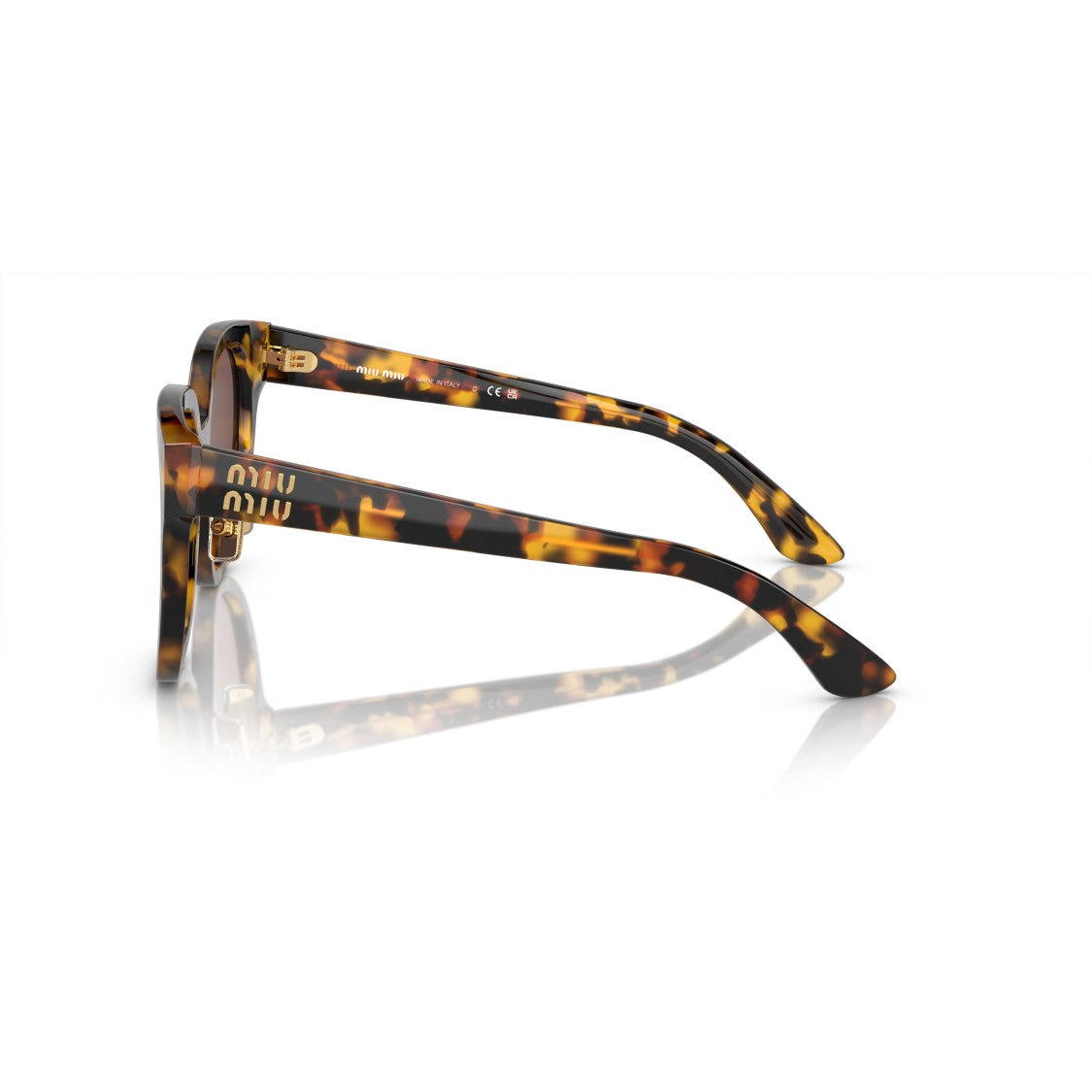 Miu Miu 0Mu 01Zs Oversized Tortoiseshell Square Sunglasses