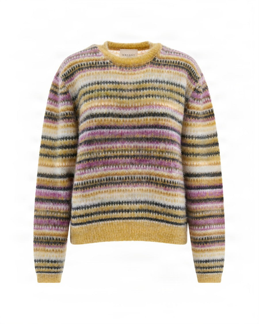 Isabel Marant Étoile Striped Knit Sweater With Ribbed Edges And Crew Neckline