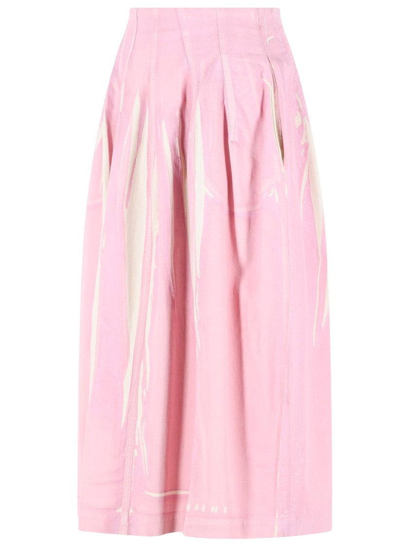 Marni Pink Cotton Skirt