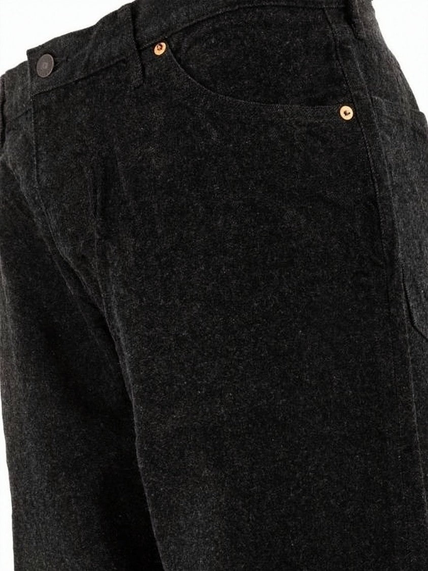 Kaptain Sunshine Straight-Leg Denim Pants With Textured Fabric