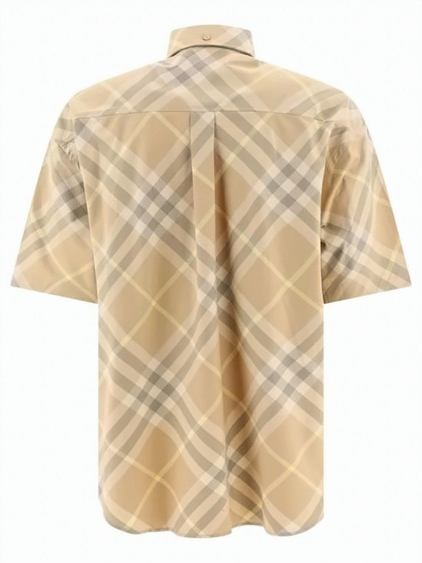 Burberry Short-Sleeved Button-Up Shirt With Classic Check Pattern