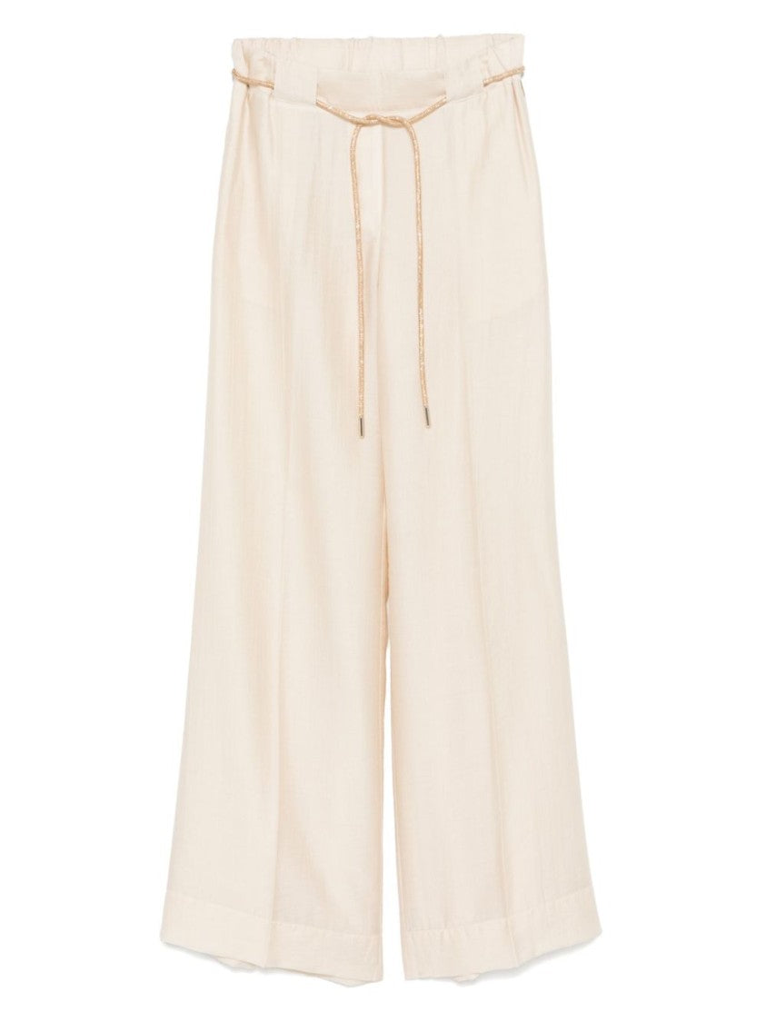 Blugirl Light Beige Wide Leg Trousers