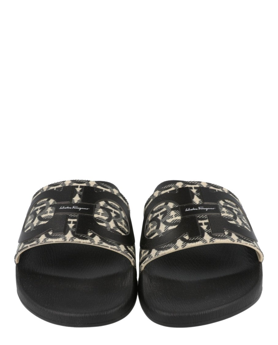 Ferragamo Groovy Dual Gancini Slides