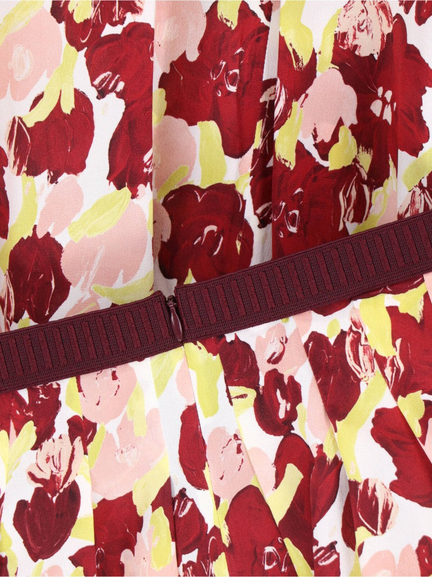 Marni Multicolor Secret Bouquet Silk Skirt