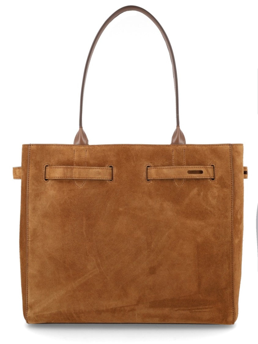 Tom Ford Suede Leather Belt Detail Tote Bag
