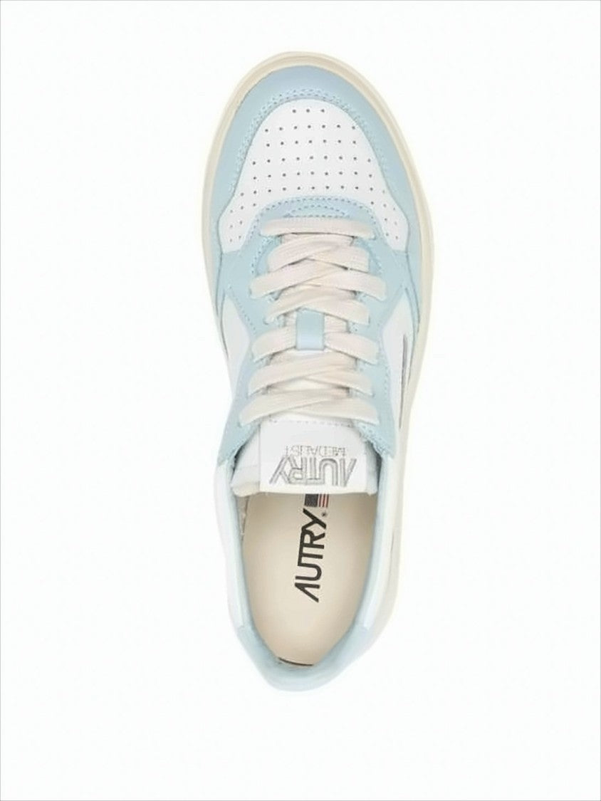 Autry Low-Top Sneakers In Pastel Blue And White With Perforated Detailing