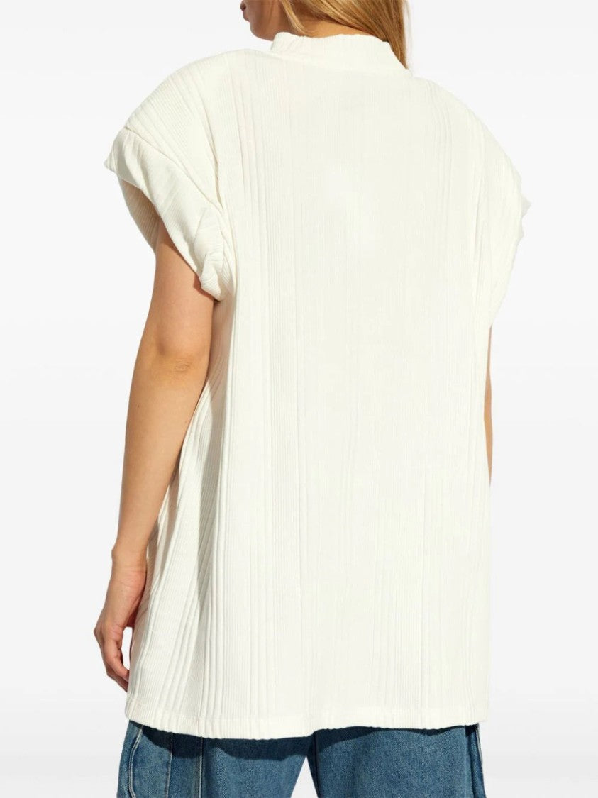 The Attico Logo-Raised Ribbed Top