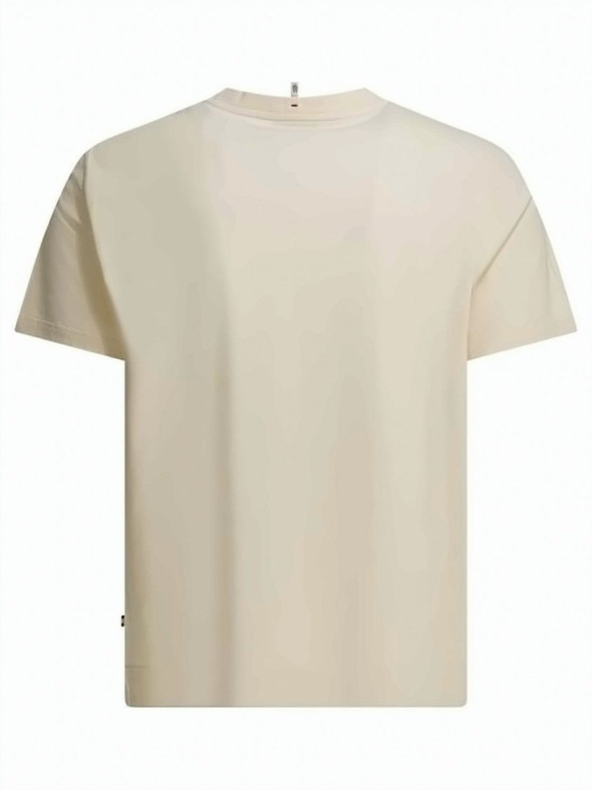 Moncler Cropped Short-Sleeved T-Shirt With Horizontal Stripe