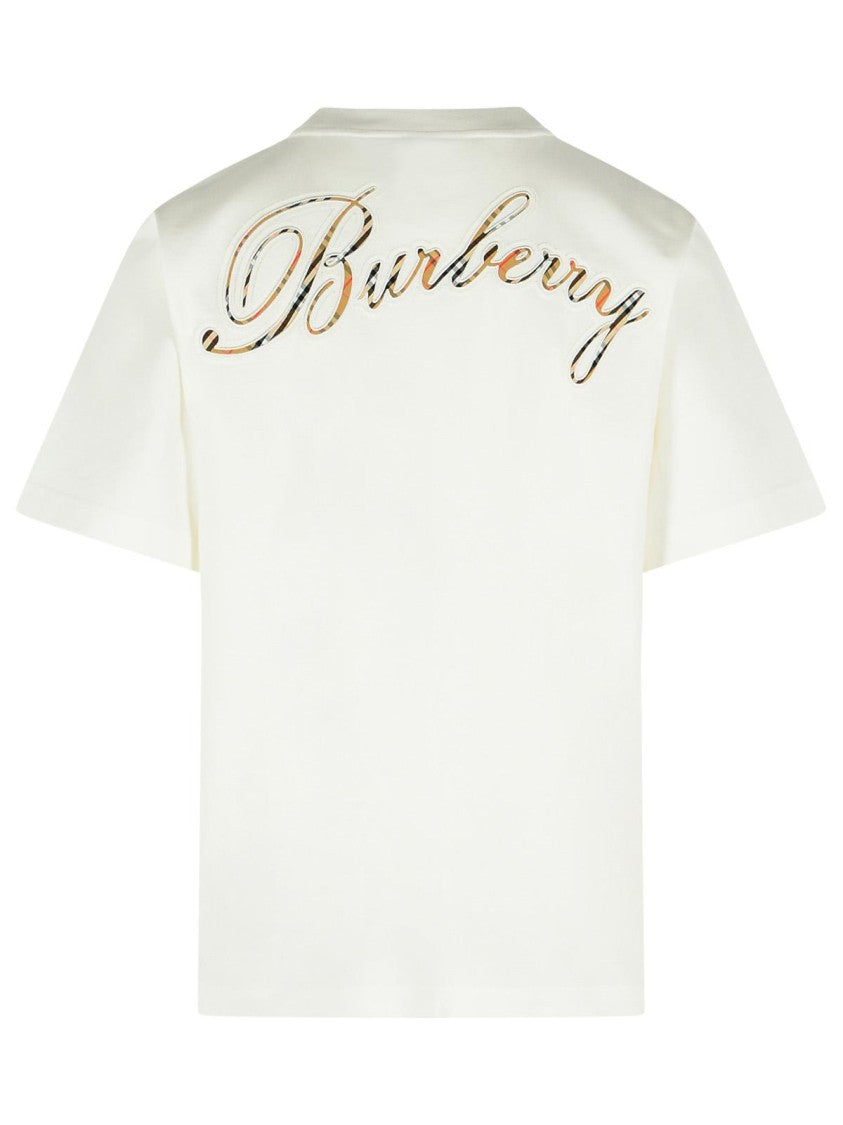 Burberry 'Ryan' White Cotton T-Shirt