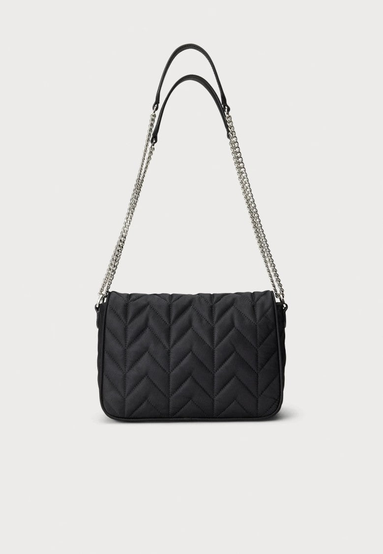 Lauren Ralph Lauren Black Stevie Recycled Messenger Shoulder Bag