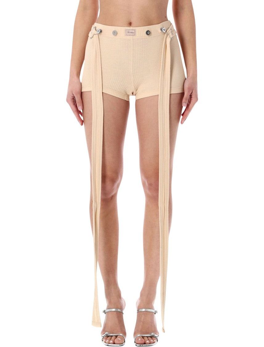 Jean Paul Gaultier Ribbed Patch Shorts