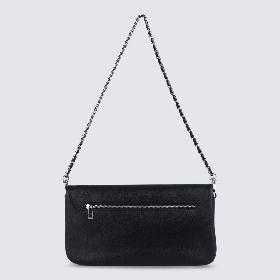 Zadig & Voltaire Graffiti-Print Leather Shoulder Bag With Chain-Link Strap