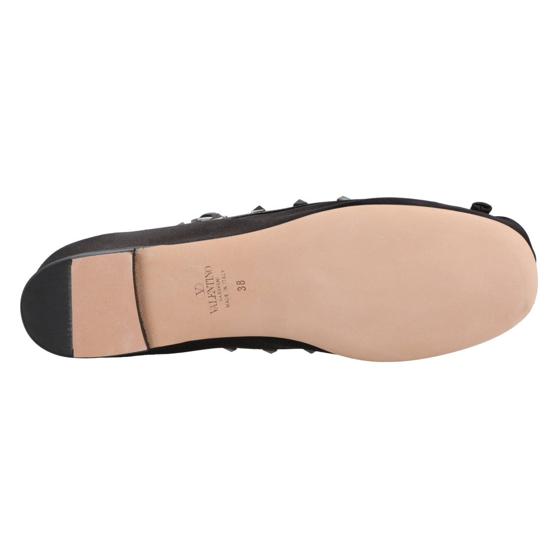 Valentino Rockstud Ballerinas Black