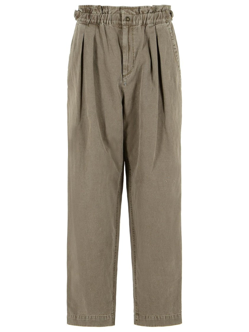 Isabel Marant Étoile 'Neriah' Brown Cotton And Linen Pants