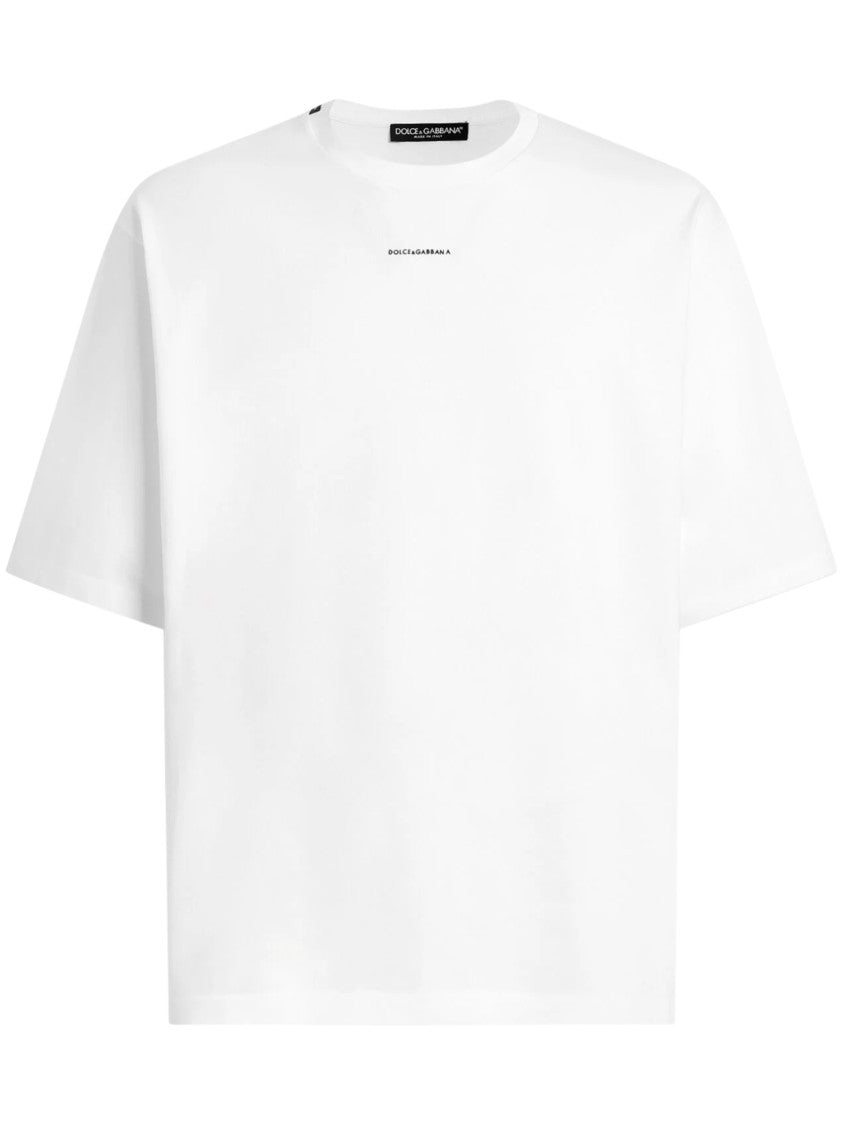 Dolce & Gabbana Relaxed-Fit White T-Shirt With Subtle Logo Detail