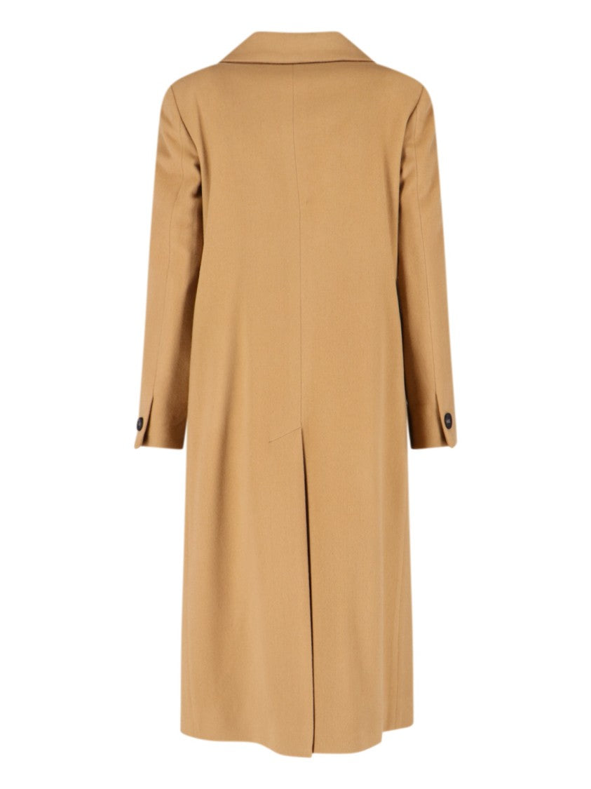 Tagliatore Tailored Brown Coat With Structured Design And Clean Lines