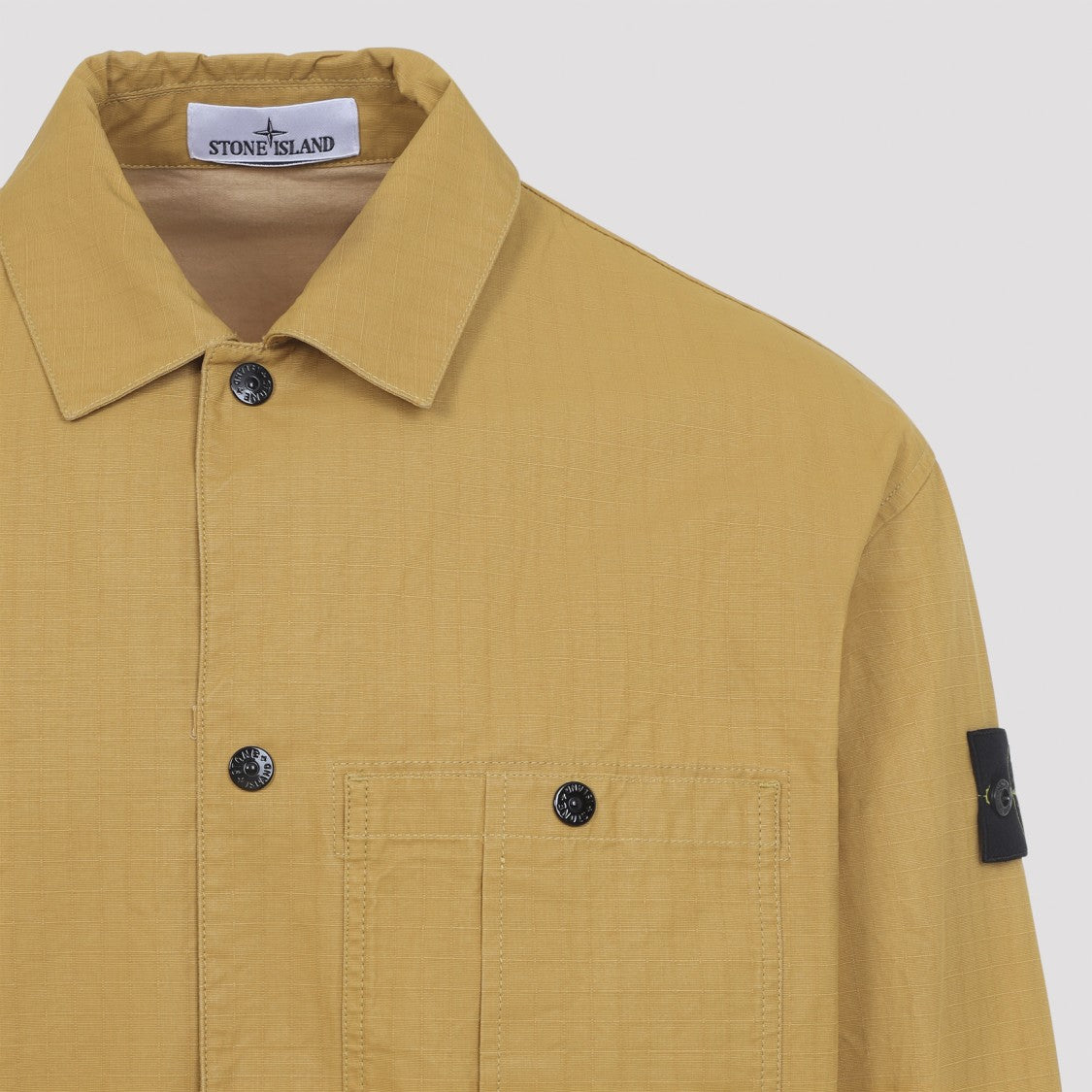 Stone Island Mustard Yellow Cotton Shirt
