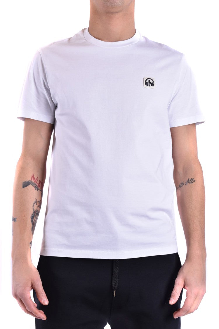 Neil Barrett Short-Sleeved Crew Neck T-Shirt With Embroidered Detail
