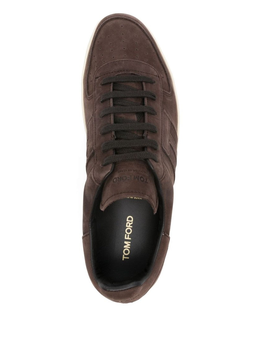 Tom Ford Low-Top Sneakers With Dark Brown Upper