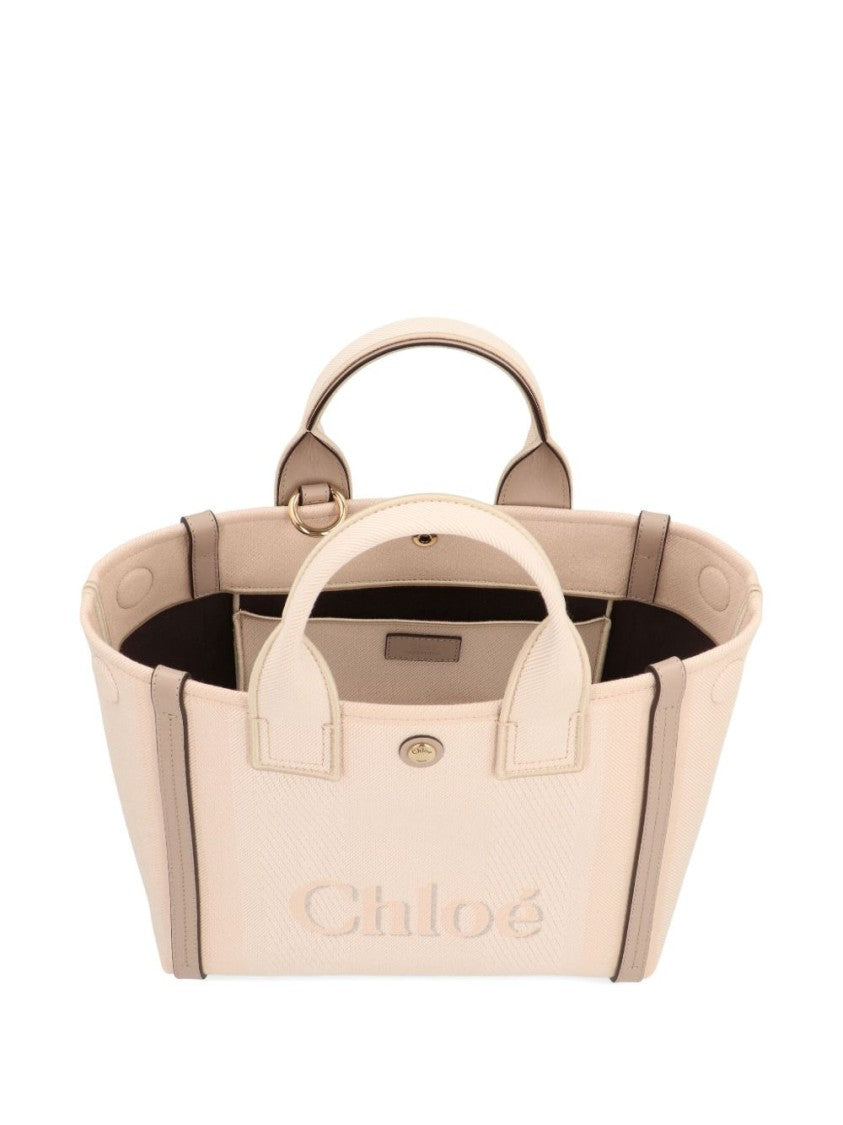 Chloé Structured Handbag With Textured Finish And Dual Handles