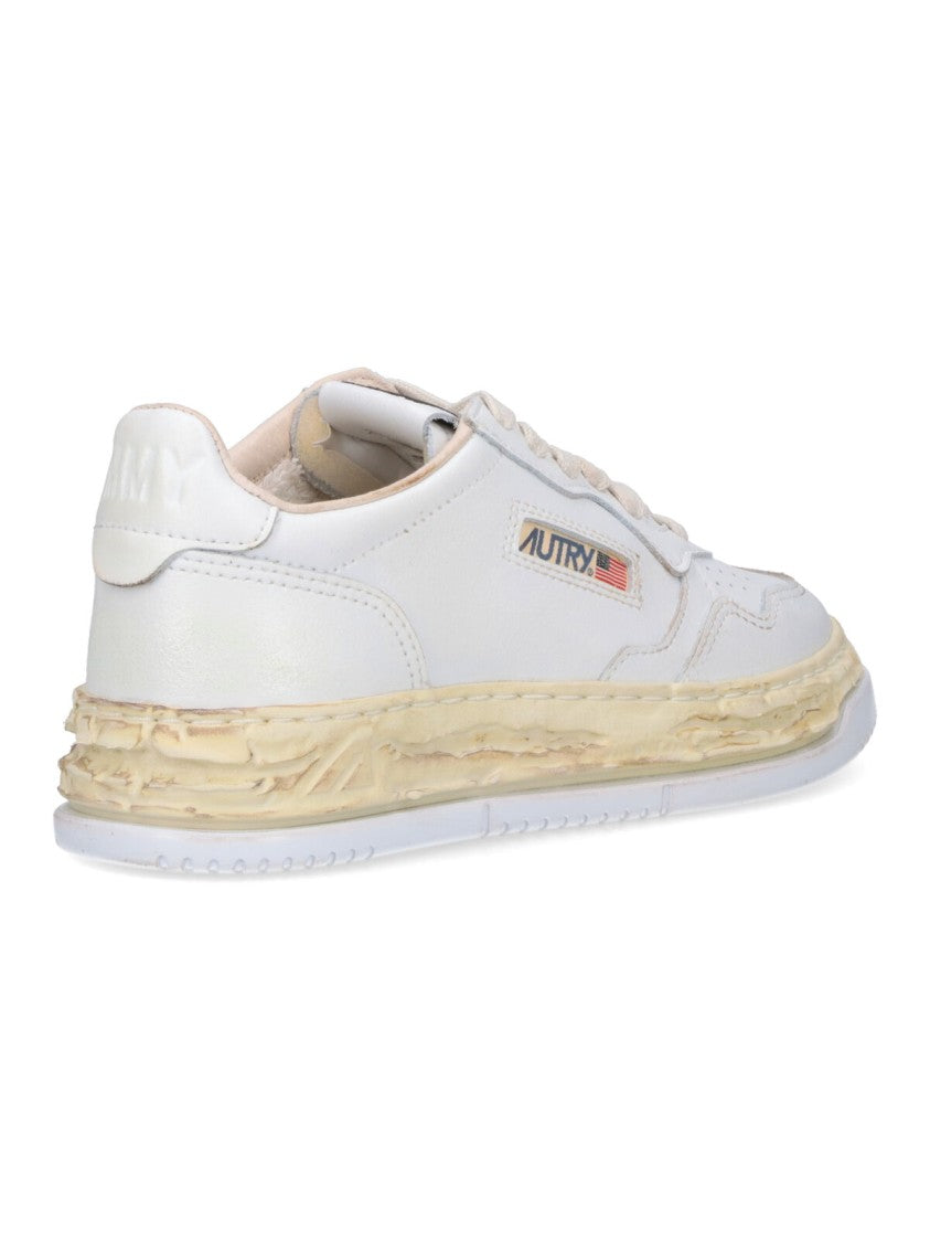 Autry White Calfskin "General Scale" Sneakers