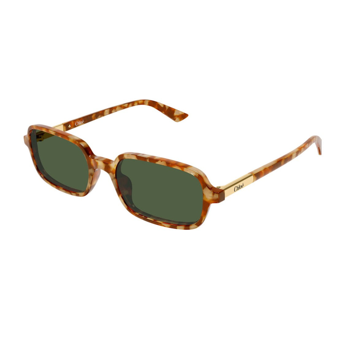 Chloé Havana Ch0363s Oversized Rectangular Acetate Sunglasses