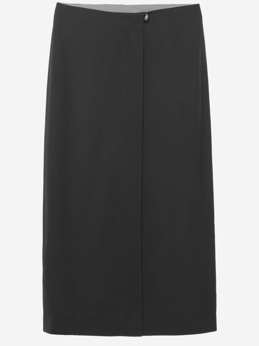 Carven Acetate And Viscose Midi Skirt