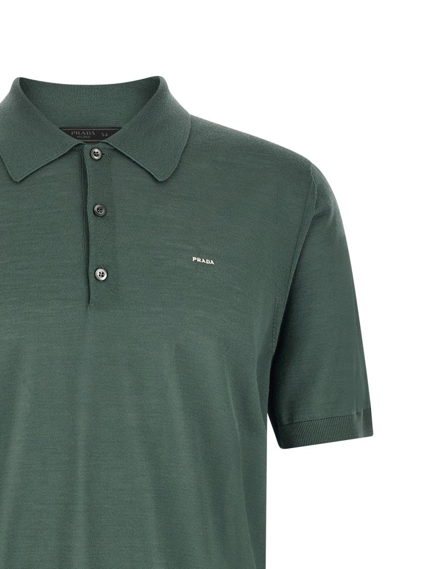 Prada Superfine Wool Polo Shirt