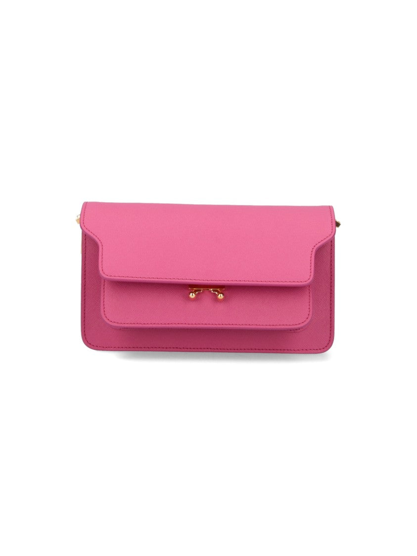 Marni "Trunk" Pink Leather Shoulder Bag