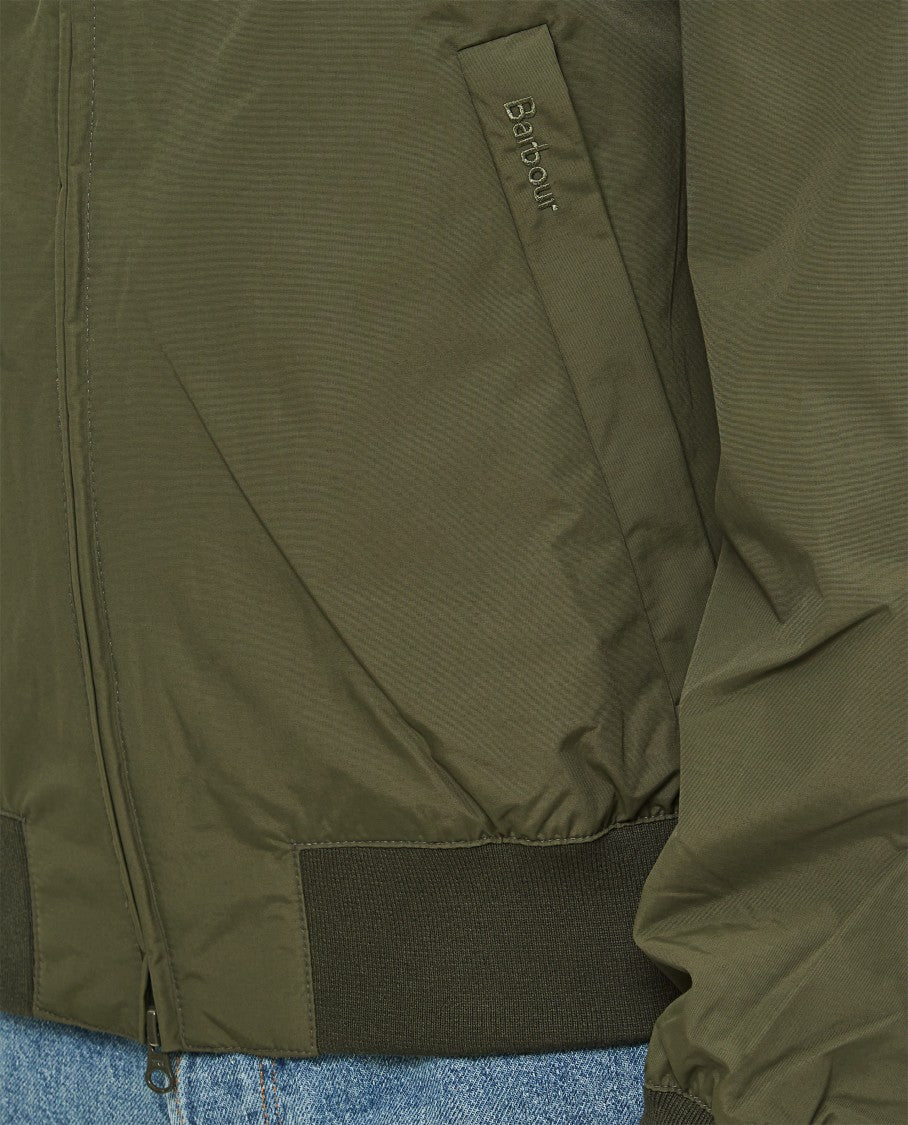 Barbour Green Royston Casual Zip-Up Jacket