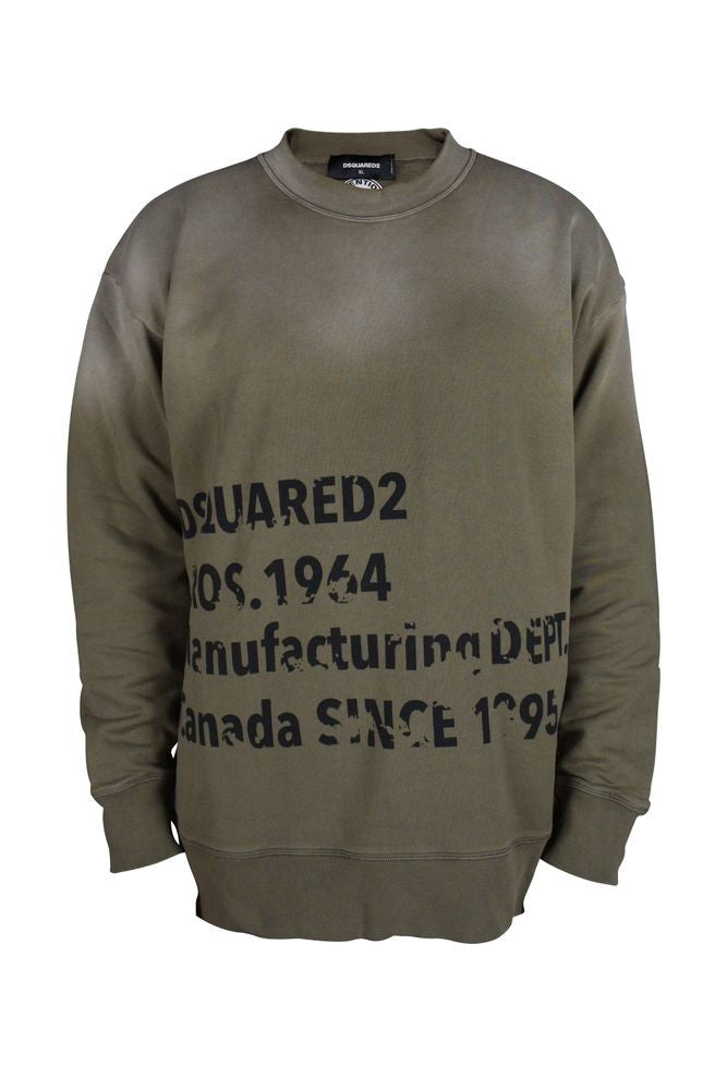 Dsquared2 Khaki Cotton Sweatshirt