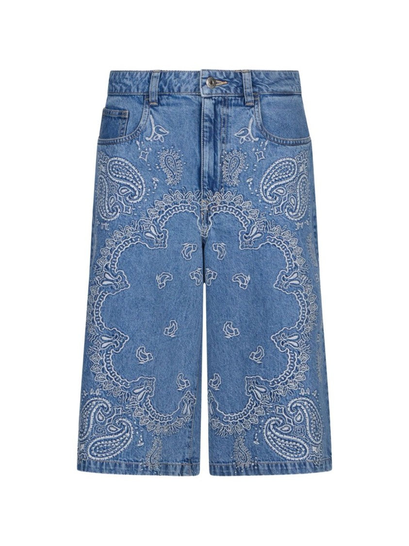 Liu Jo Light Blue Paisley Print Shorts