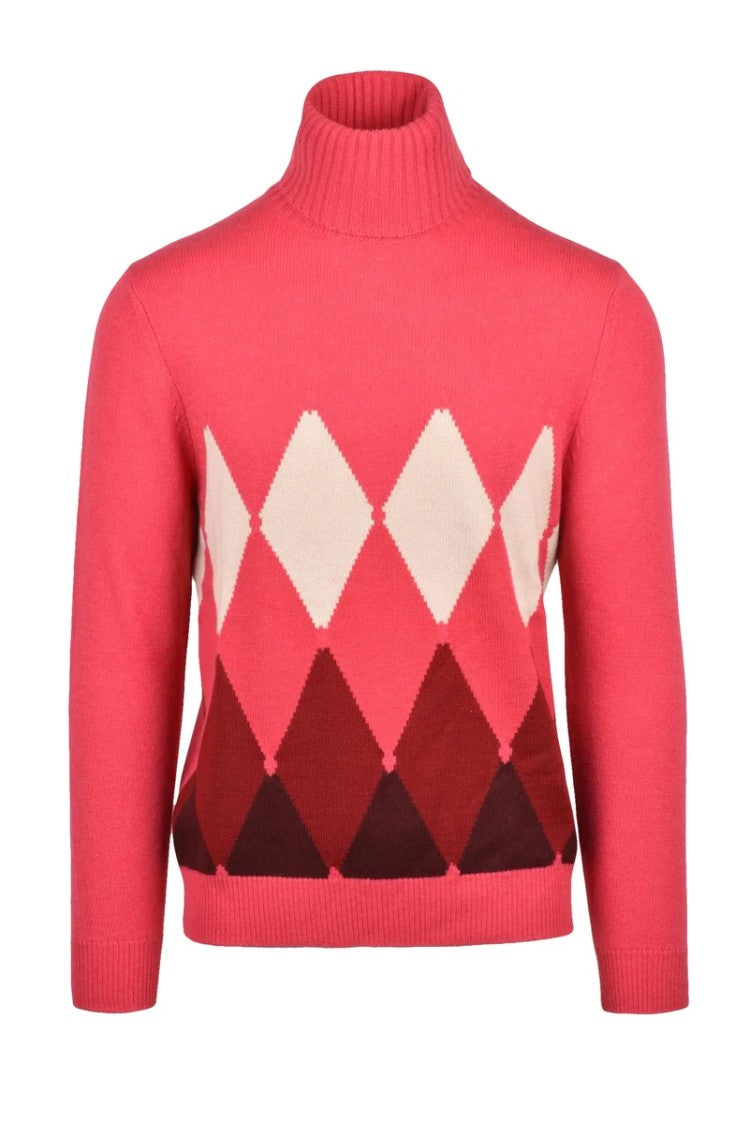Ballantyne Cashmere Turtleneck Pullover - Pink