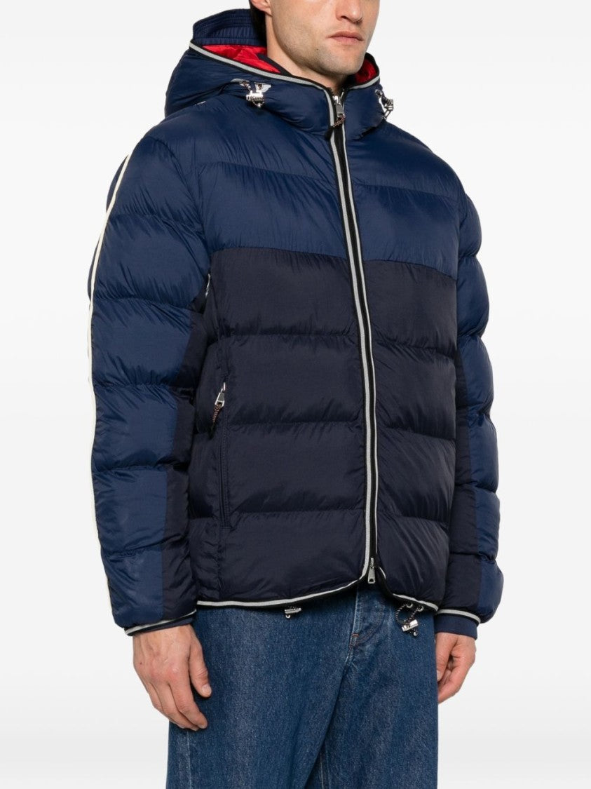 Napapijri Color-Block Puffer Hooded Logo Jacket