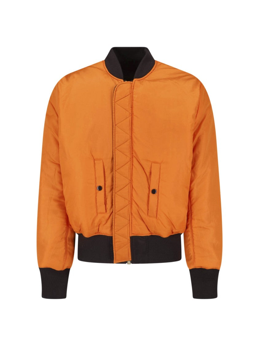 Alpha Industries Brown Nylon Reversible Ma-1 Bomber Jacket