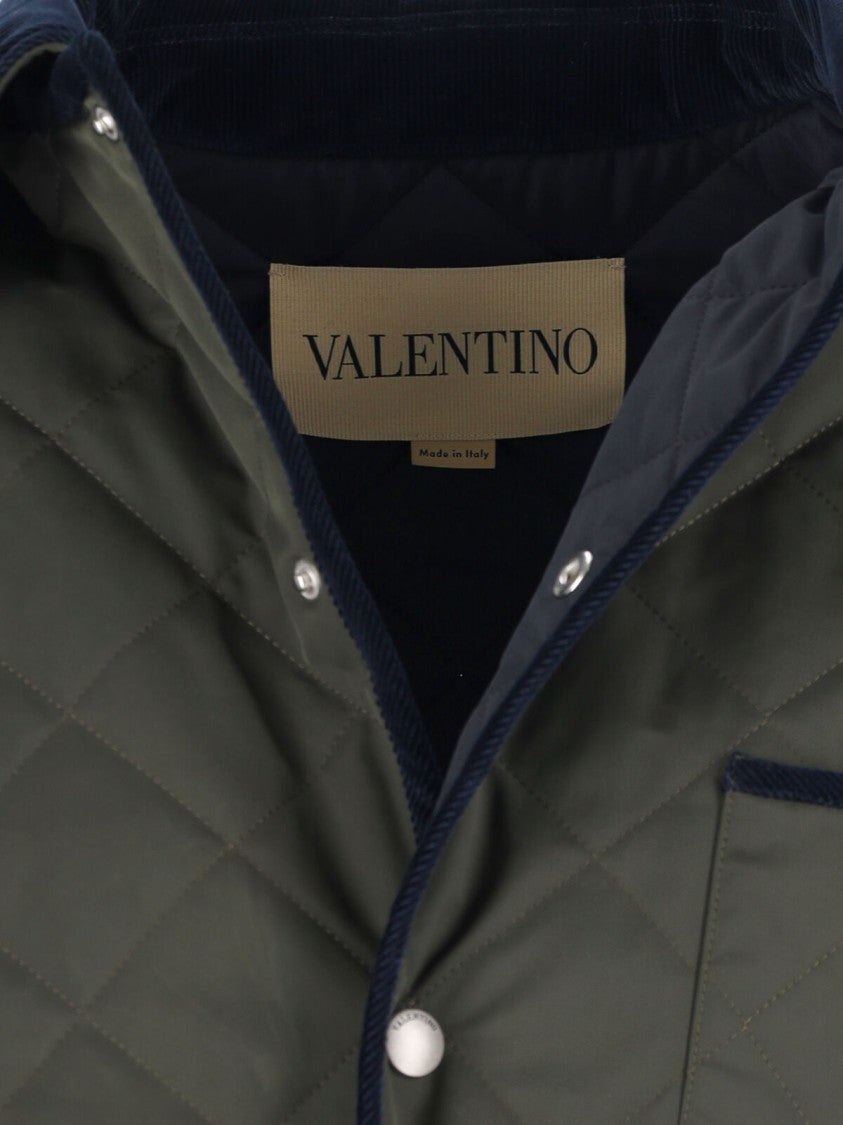 Valentino 'Vlogo' Quilted Jacket – Green