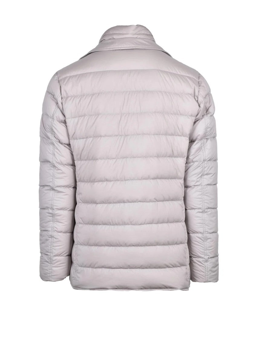 Herno Light Grey Quilted Polyamide Down Jacket