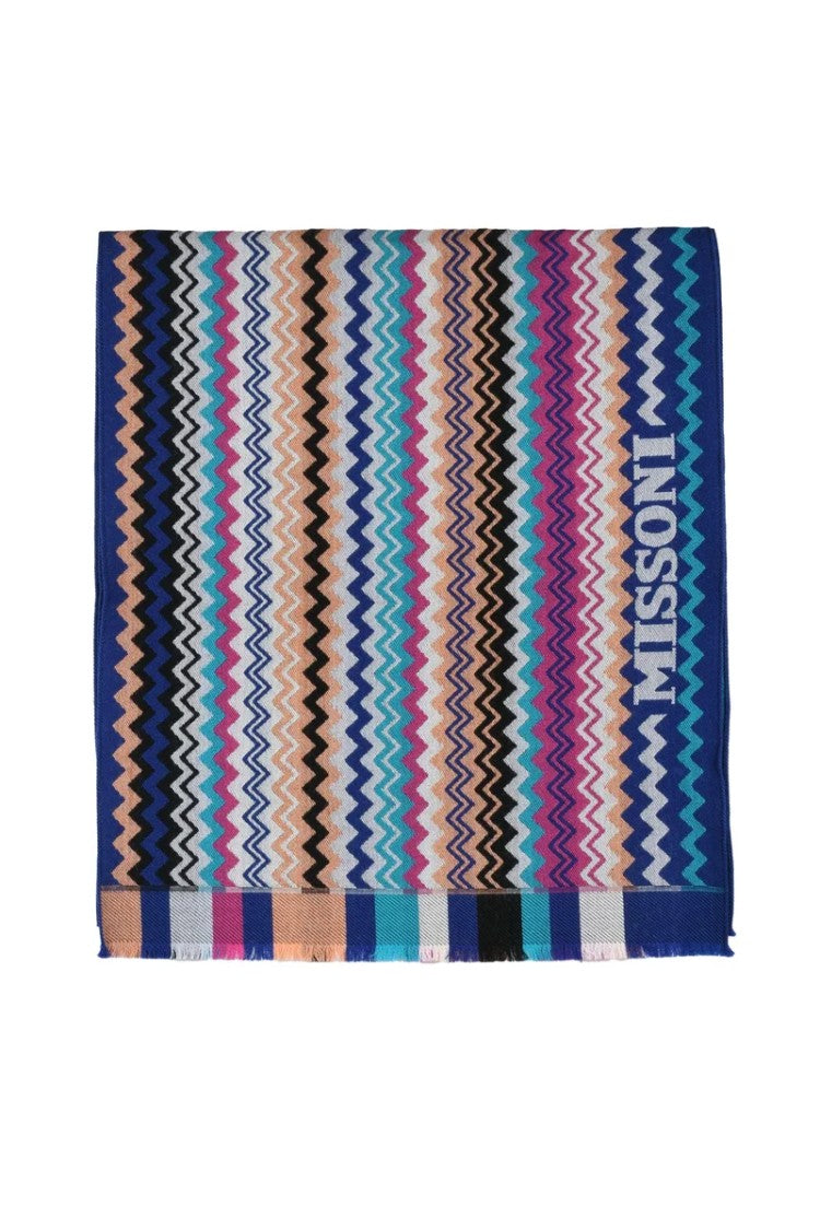 Missoni Blue Wool Scarf