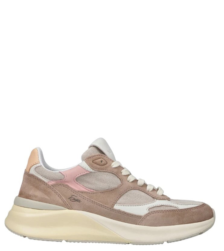 D.A.T.E Beige Fuga 20 Suede Insert Sneakers