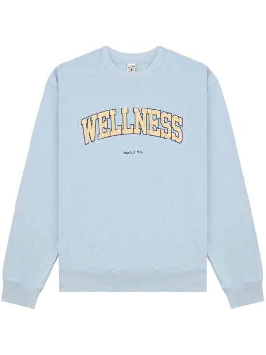 Sporty And Rich Long-Sleeved Sweatshirt With Collegiate 'Wellness' Print