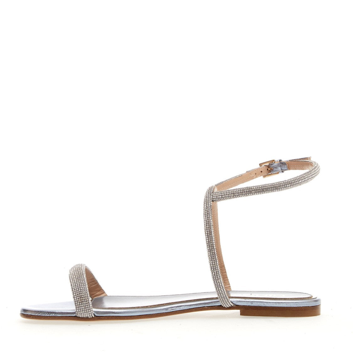 Ninalilou Sandalo Basso Strass Argento