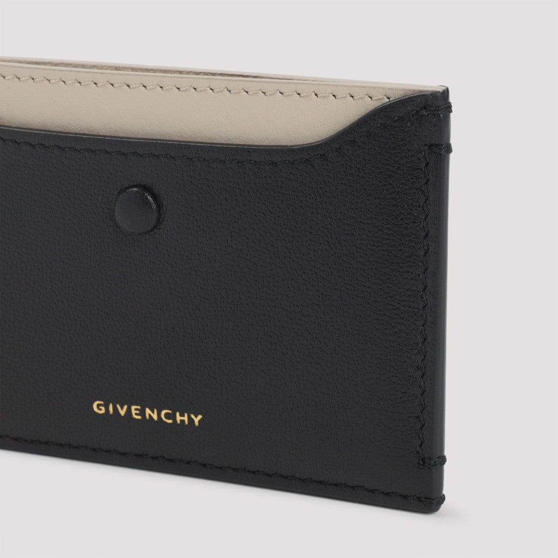 Givenchy Black Calf Leather Credit Card Case