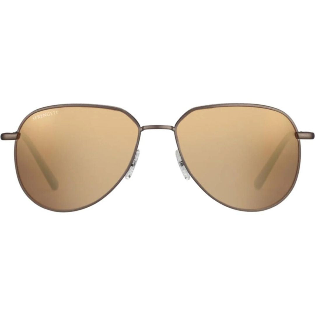 Serengeti Haywood Aviator Sunglasses With Metal Frame And Amber Lenses