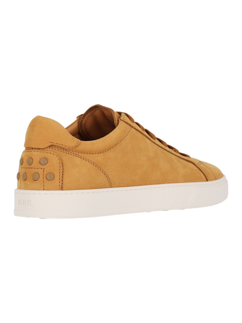 Tod's Nubuck Leather Sneakers With Round Toe