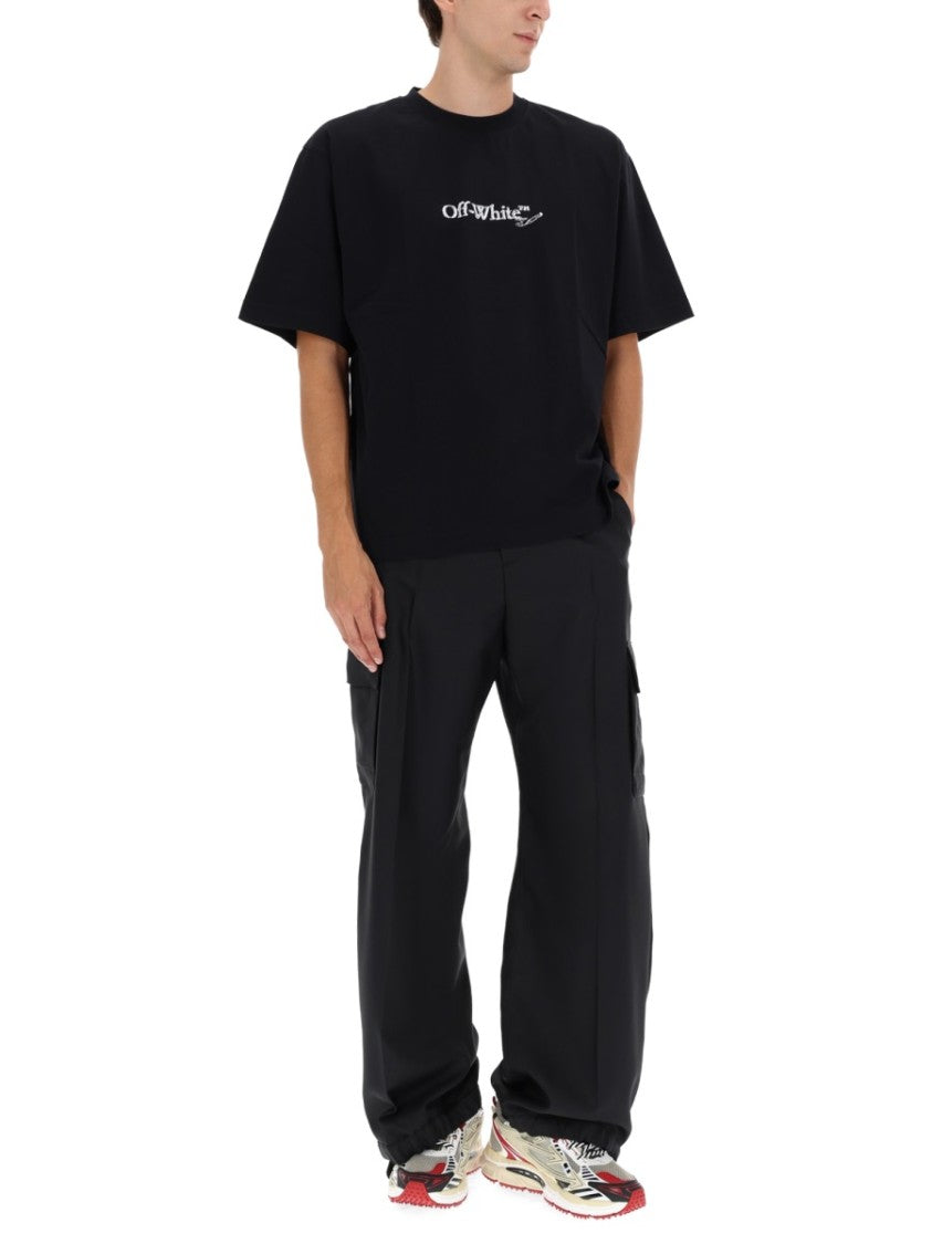 Off-White Short-Sleeve Black T-Shirt