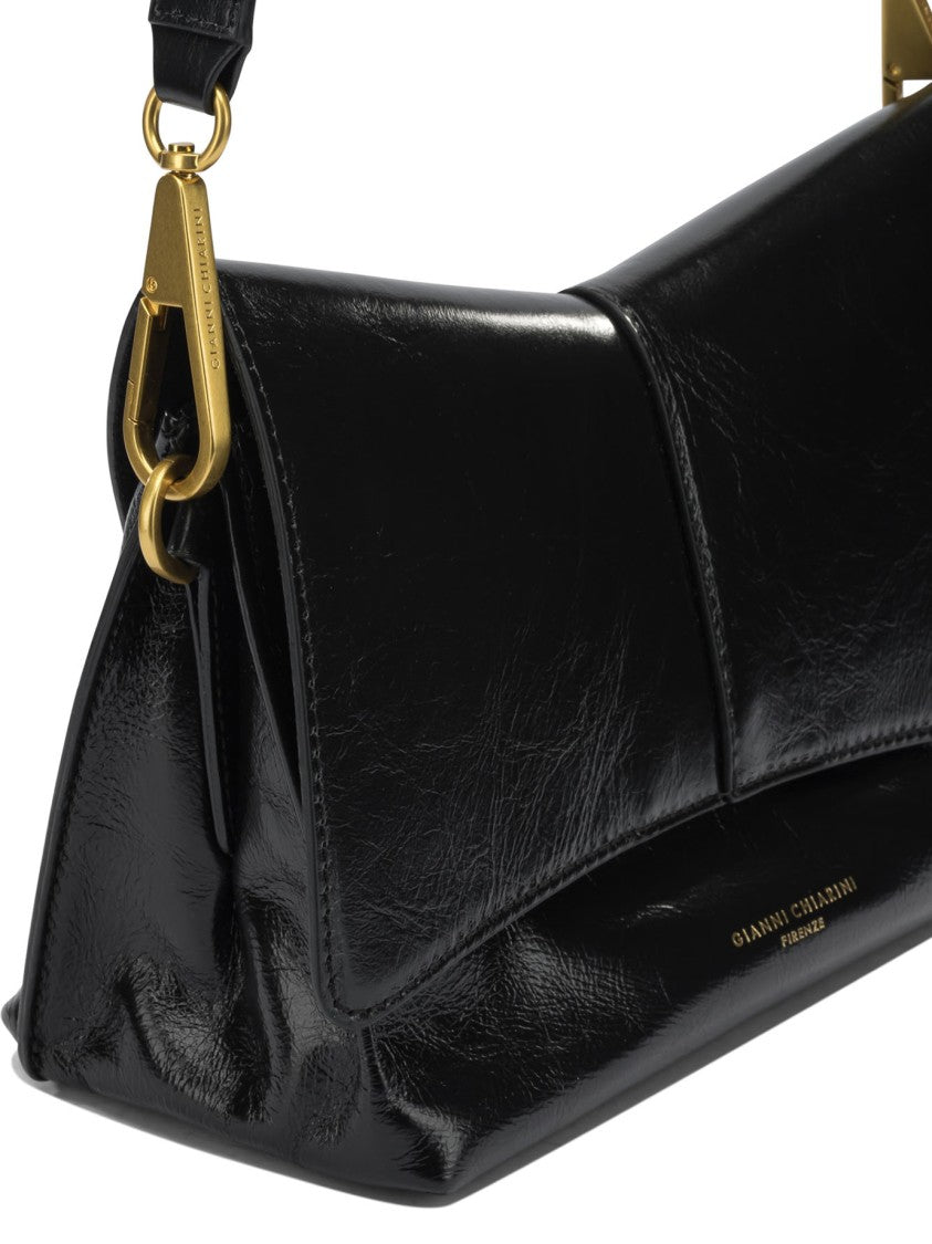 Gianni Chiarini Leather Clutch With Braided Handle