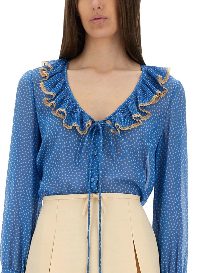 Valentino Light Georgette Print Plusdepois Shirt
