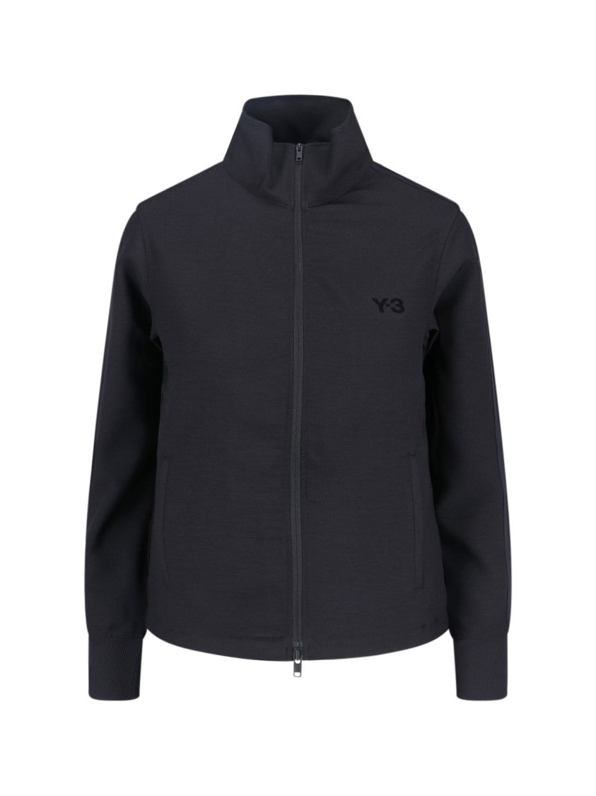 Y-3 Logo Zip Sweatshirt – Black